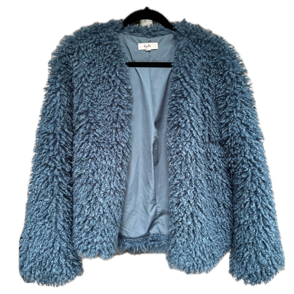 Cozy Blue Faux Fur Jacket